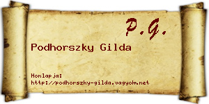Podhorszky Gilda névjegykártya